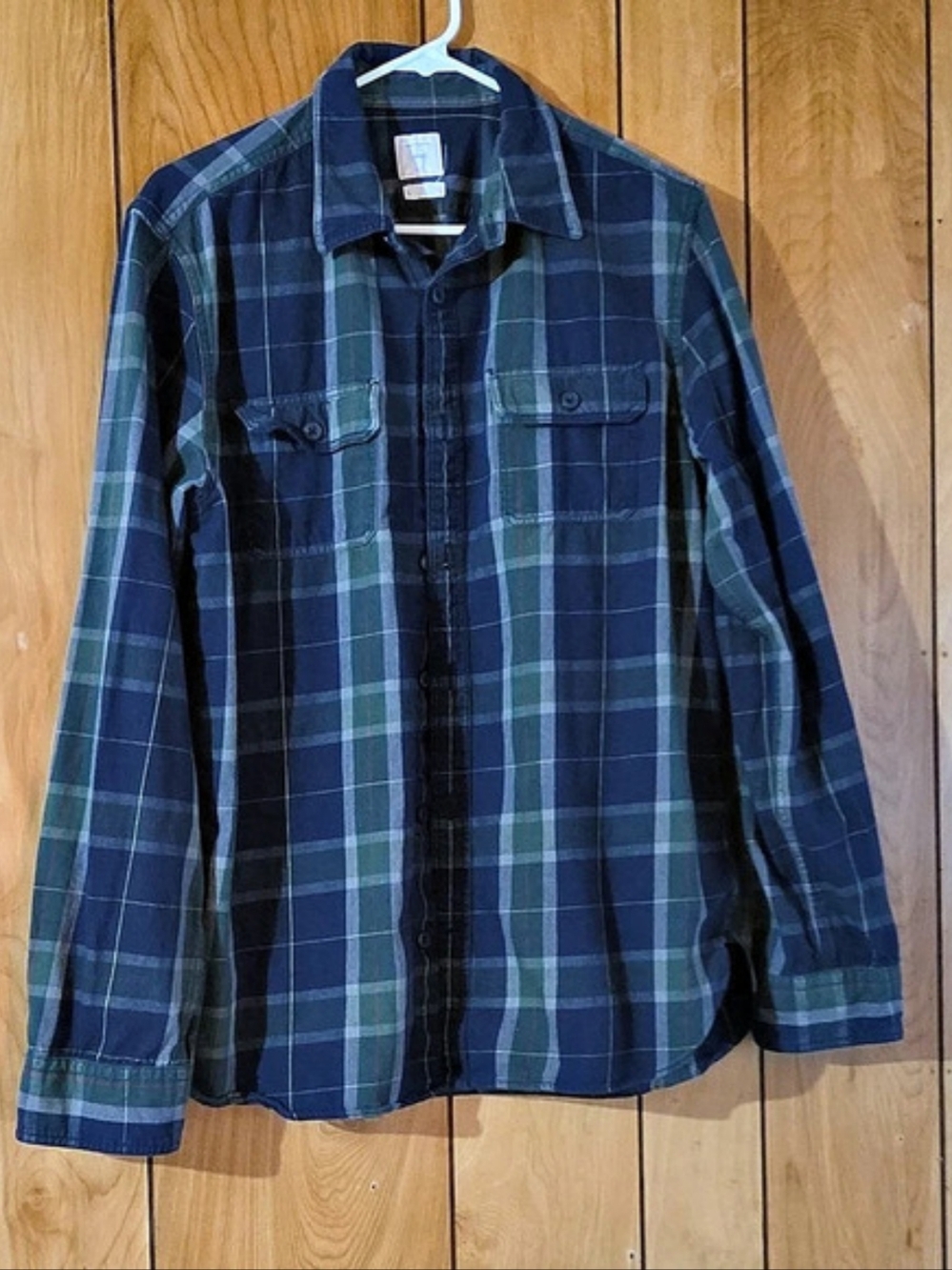 Gap Men's Plaid Flannel Long Sleeve Shirt Plaid Size Large